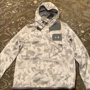 Under Armour white and gray hoodie youth XL NWT